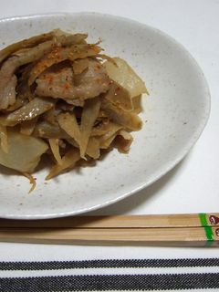 牛蒡と蒟蒻の生姜味噌煮-レシピのメイン写真