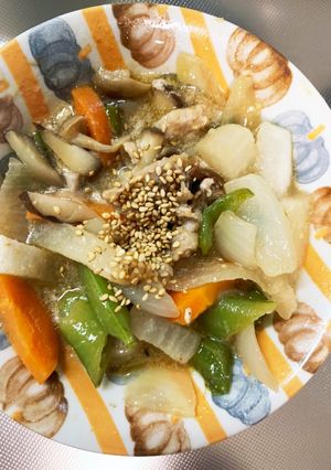 旨辛肉味噌味豚こま大根青椒肉絲風-レシピのメイン写真