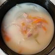 簡単!人参と玉ねぎとハムのミルクスープ