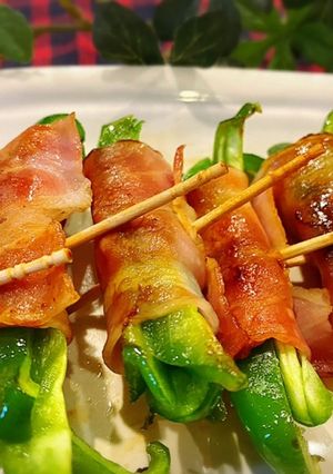ピーマンのベーコン巻き♪-レシピのメイン写真