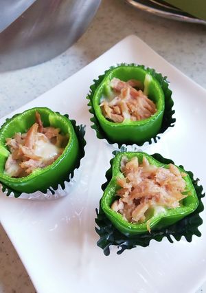 【お弁当に】ピーマンのツナチーズ詰め-レシピのメイン写真
