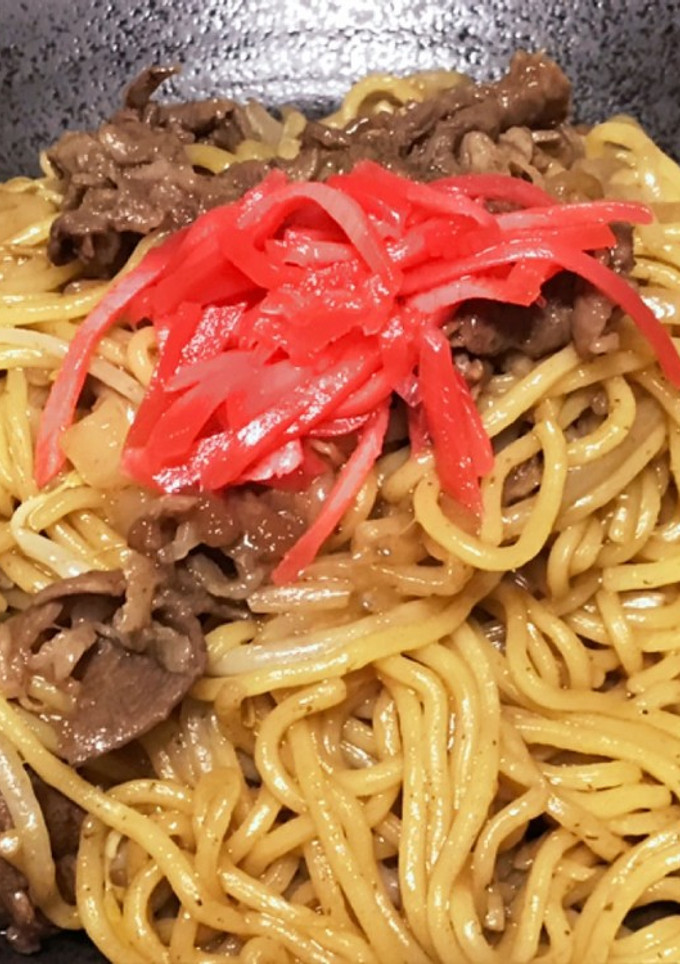 新玉ねぎともやしの牛肉ごちそう焼きそば-レシピのメイン写真