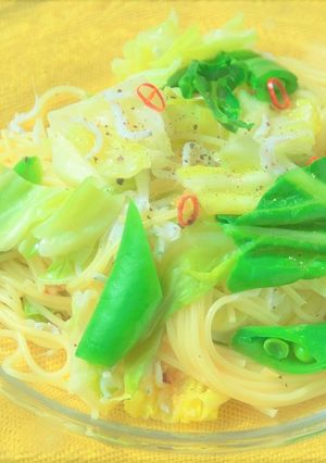フライパン一つで作る　春野菜の和風パスタ-レシピのメイン写真