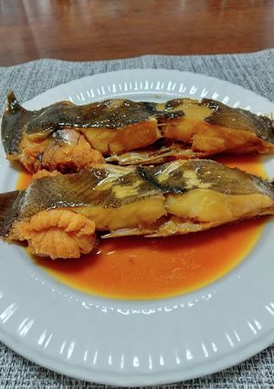 カレイの煮つけ(子持ち赤カレイ)-レシピのメイン写真