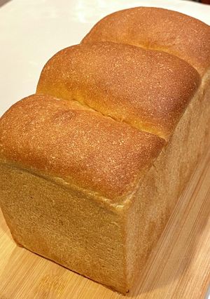 ロス発*全粒+古代小麦+湯種食パン-レシピのメイン写真
