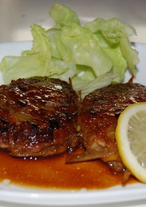 ごぼうとネギの和風てりやきハンバーグ☆-レシピのメイン写真