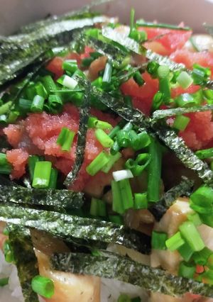 明太子でぜいたく親子丼-レシピのメイン写真