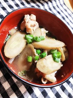 鶏肉とゴボウの生姜スープ-レシピのメイン写真