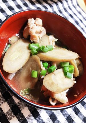 鶏肉とゴボウの生姜スープ-レシピのメイン写真