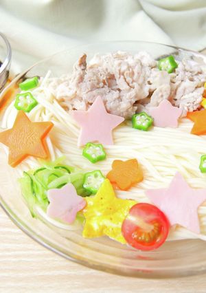 七夕にぴったり♡冷しゃぶそうめん☆彡-レシピのメイン写真