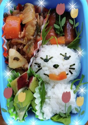 うさぎさんのキャラ弁-レシピのメイン写真