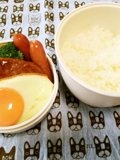 男子高校生お弁当(21)ロコモコ丼-レシピのメイン写真