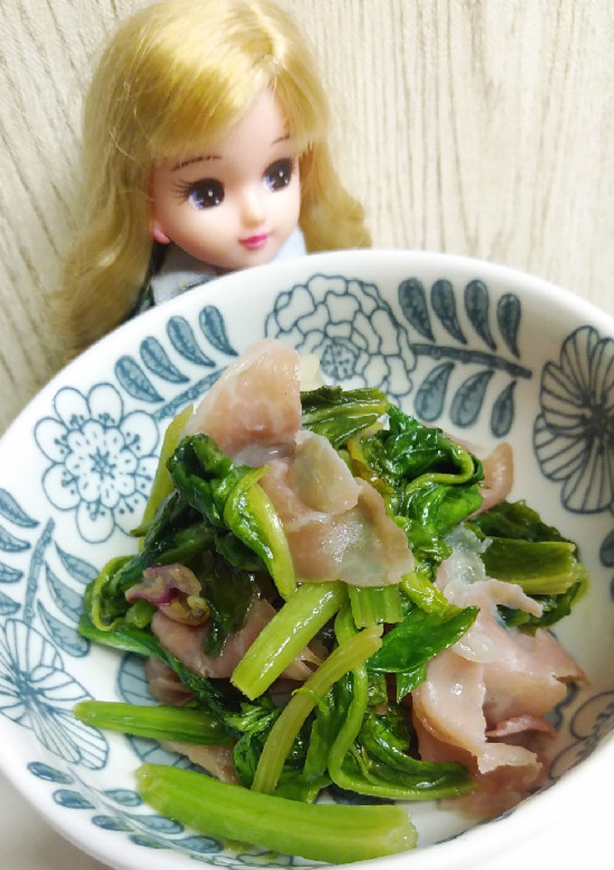 リカちゃん♡ほうれん草生ハム炒め♪-レシピのメイン写真
