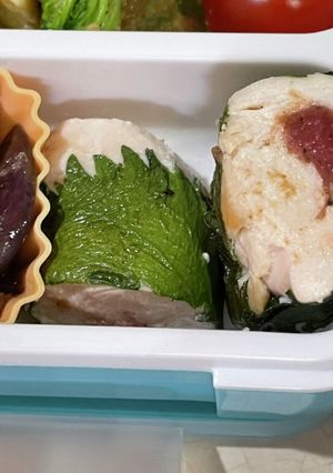 簡単ササミ梅大葉まき焼き-レシピのメイン写真