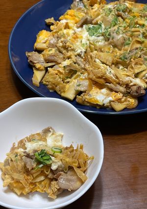 筍とバラ肉の卵とじ-レシピのメイン写真