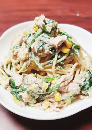 ごま風味◎ツナマヨスパゲッティサラダ-レシピのメイン写真