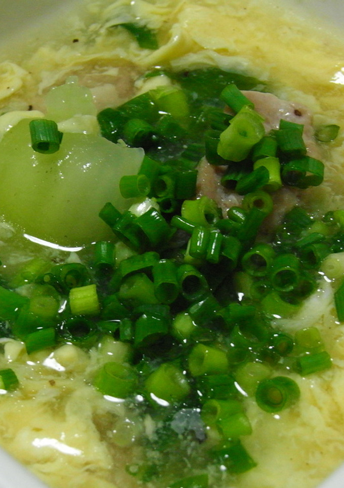 鶏肉と青梗菜の中華風スープ-レシピのメイン写真