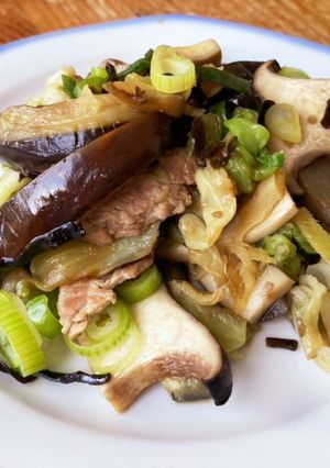 ナスとエリンギ　鶏キャベ炒め-レシピのメイン写真