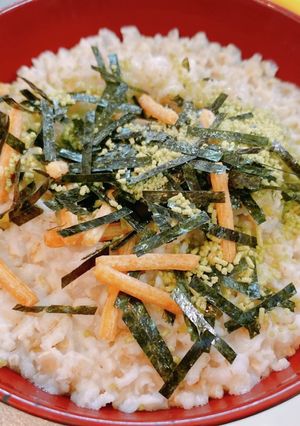 電子レンジでオートミールのお茶漬け-レシピのメイン写真