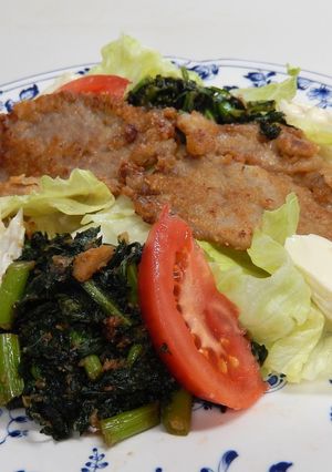 野菜たっぷり!豚肉と春菊の変わり生姜焼-レシピのメイン写真
