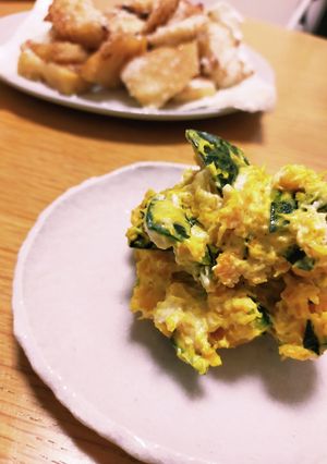 レンジで！絶品★カレーマヨかぼちゃサラダ-レシピのメイン写真