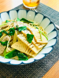 筍と豚ロースの和風パスタ-レシピのメイン写真