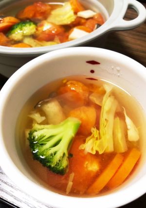 電子レンジで具だくさんスープ(ポトフ風)-レシピのメイン写真