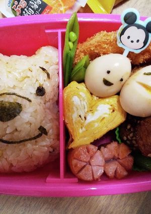 今日のキャラ弁（くまのプーさん）-レシピのメイン写真
