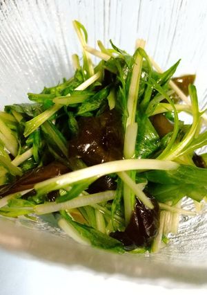 水菜とわかめのらっきょう酢和え-レシピのメイン写真