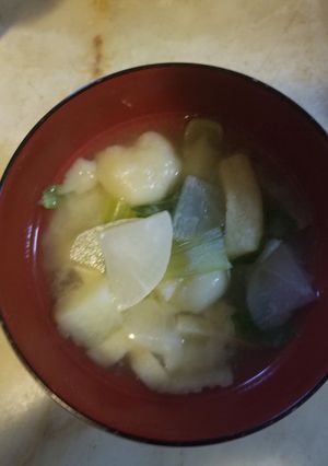 すいとん入りの味噌汁-レシピのメイン写真
