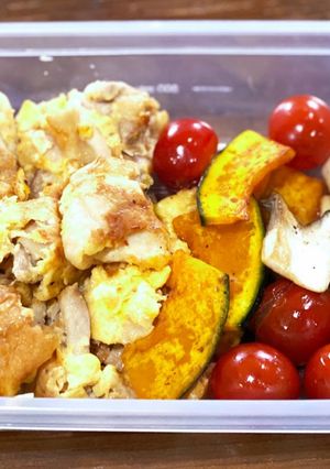 鶏モモ肉ピカタと野菜のグリル-レシピのメイン写真