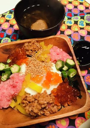 夢庵のうまか丼似●ネギトロイクラネバネバ-レシピのメイン写真