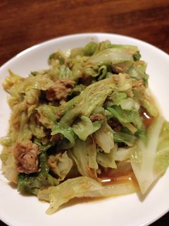 春キャベツとツナ缶でカレー味炒め-レシピのメイン写真