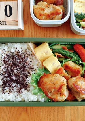 鶏肉チーズパン粉焼き弁当 21/4.20-レシピのメイン写真