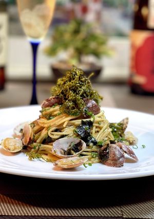 磯香るアサリの海苔クリームパスタ♪ૢ-レシピのメイン写真