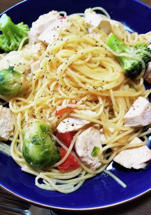 鶏胸肉と野菜のレモンパスタ-レシピのメイン写真