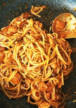 余ったハヤシライス♪冷凍可お弁当パスタ♡-レシピのメイン写真