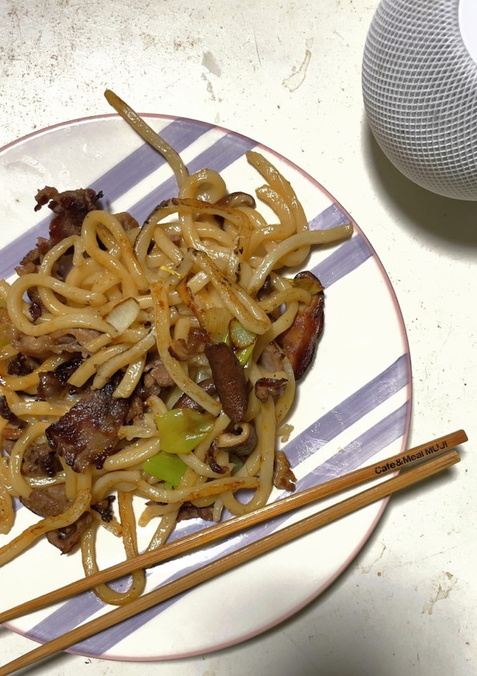 簡単！すき焼き風の焼うどん♪-レシピのメイン写真