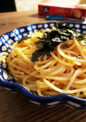 超かんたん！ワンパン明太子カルボナーラ-レシピのメイン写真