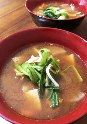 焼きネギをあしらったお味噌汁♪-レシピのメイン写真