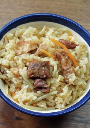 やきとり缶で鶏ごぼう飯-レシピのメイン写真
