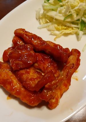 【テキトーに作る】豚ロースのトマト揚げ煮-レシピのメイン写真