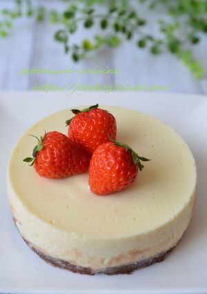 混ぜるだけ！焼かないチーズケーキ♡-レシピのメイン写真