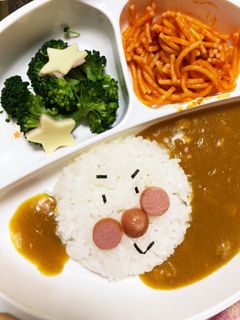 アンパンマンカレー誕生日プレート-レシピのメイン写真