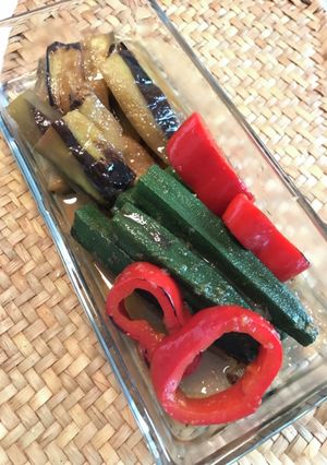 手軽に緑黄色野菜。オクラナスパプリカ-レシピのメイン写真