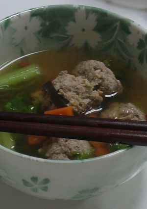 さんま団子のすっぱ美味スープ-レシピのメイン写真