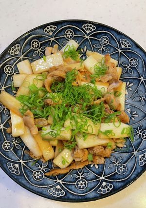 簡単！美味しい！長芋と豚肉の炒め物-レシピのメイン写真