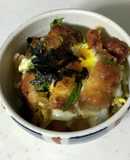チキンカツ丼（冷凍チキンカツ使用）