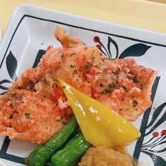 รูปของ 白身魚の紅しょうが入り磯辺天