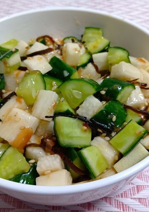 夏の常備菜❣ 長芋ときゅうりの梅肉和え-レシピのメイン写真